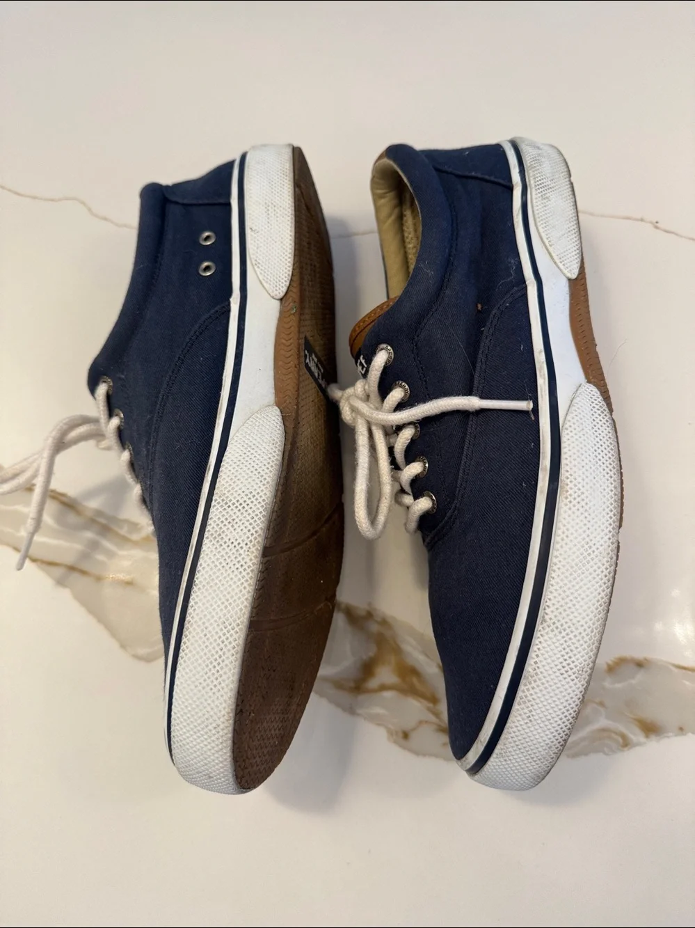 Sperry Navy Top Sider Canvas Lace-Up Men’s Shoes